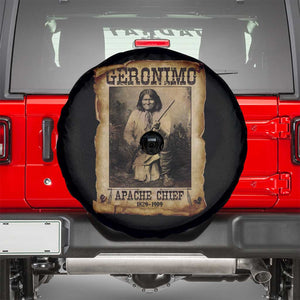 Geronimo Spare Tire Cover Vintage Apache Warrior Native American TS10 Black Print Your Wear