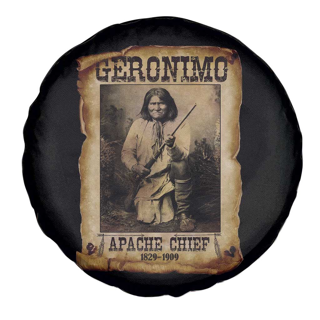 Geronimo Spare Tire Cover Vintage Apache Warrior Native American TS10 Print Your Wear