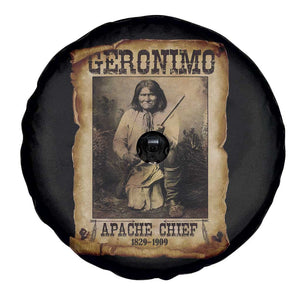 Geronimo Spare Tire Cover Vintage Apache Warrior Native American TS10 Print Your Wear