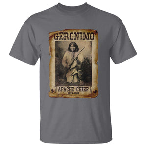 Geronimo T Shirt Vintage Apache Warrior Native American TS10 Charcoal Print Your Wear