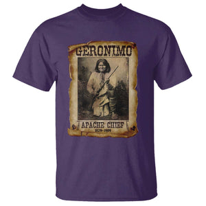 Geronimo T Shirt Vintage Apache Warrior Native American TS10 Purple Print Your Wear