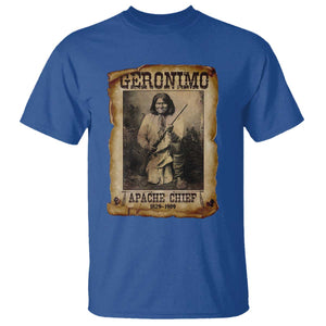 Geronimo T Shirt Vintage Apache Warrior Native American TS10 Royal Blue Print Your Wear