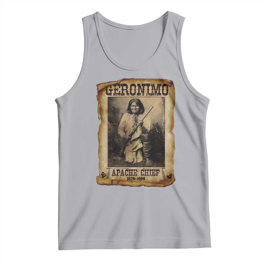 Geronimo Tank Top Vintage Apache Warrior Native American TS10 Athletic Heather Print Your Wear