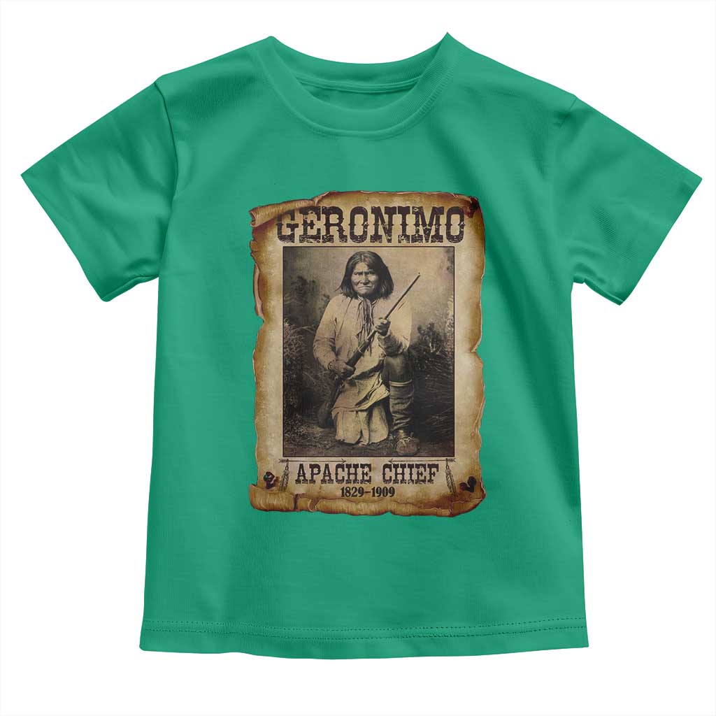 Geronimo Toddler T Shirt Vintage Apache Warrior Native American TS10 Irish Green Print Your Wear