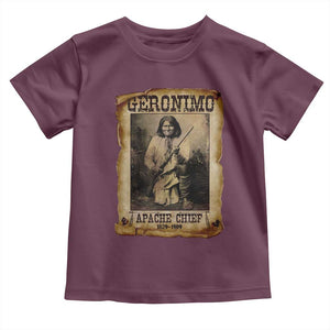 Geronimo Toddler T Shirt Vintage Apache Warrior Native American TS10 Maroon Print Your Wear