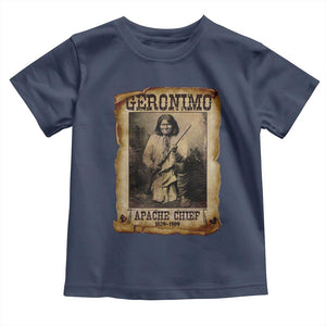 Geronimo Toddler T Shirt Vintage Apache Warrior Native American TS10 Navy Print Your Wear