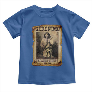 Geronimo Toddler T Shirt Vintage Apache Warrior Native American TS10 Royal Blue Print Your Wear