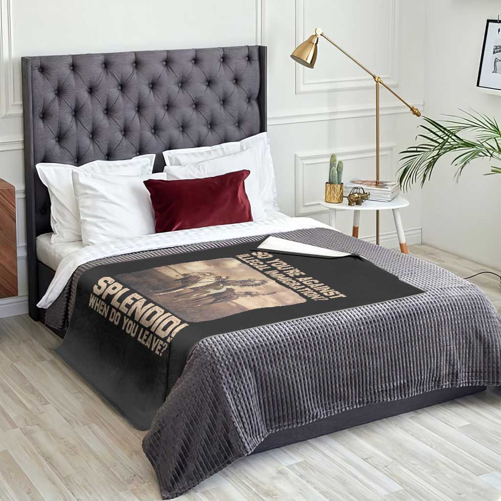 Vintage Native American Throw Blanket Funny Indian Indigenous Peoples Day TS10 Print Your Wear