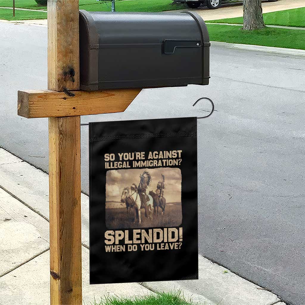 Vintage Native American Garden Flag Funny Indian Indigenous Peoples Day TS10 Print Your Wear