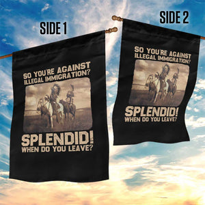 Vintage Native American Garden Flag Funny Indian Indigenous Peoples Day TS10 Print Your Wear