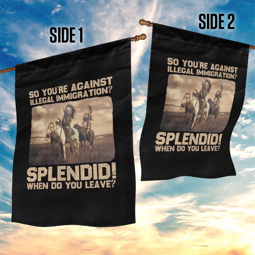 Vintage Native American Garden Flag Funny Indian Indigenous Peoples Day TS10 Print Your Wear