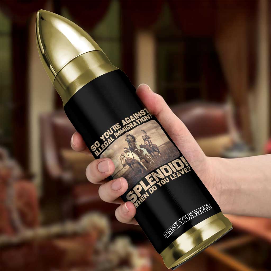 Vintage Native American Bullet Tumbler Funny Indian Indigenous Peoples Day TS10 Print Your Wear