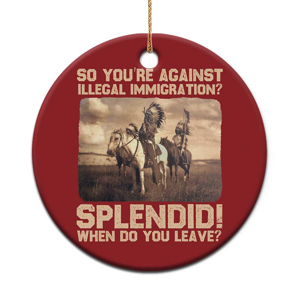 Vintage Native American Christmas Ornament Funny Indian Indigenous Peoples Day TS10 Print Your Wear