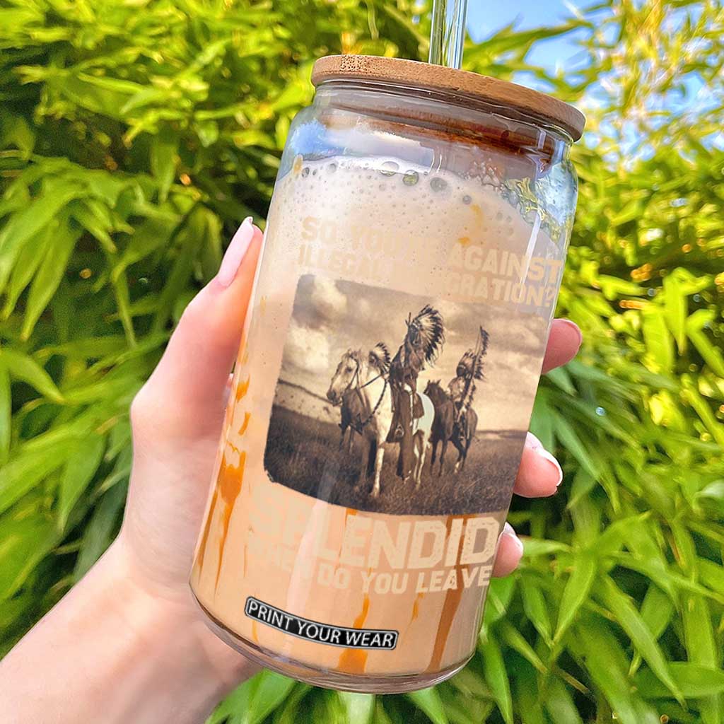 Vintage Native American Glass Can Funny Indian Indigenous Peoples Day TS10 Black Print Your Wear