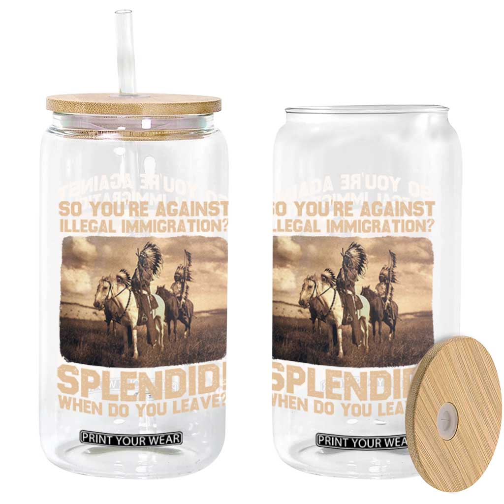 Vintage Native American Glass Can Funny Indian Indigenous Peoples Day TS10 Print Your Wear