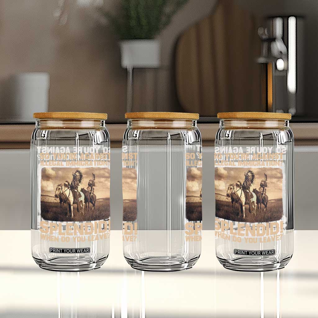 Vintage Native American Glass Can Funny Indian Indigenous Peoples Day TS10 Print Your Wear