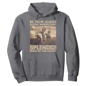 Vintage Native American Hoodie Funny Indian Indigenous Peoples Day TS10 Charcoal Print Your Wear