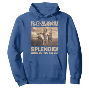 Vintage Native American Hoodie Funny Indian Indigenous Peoples Day TS10 Royal Blue Print Your Wear