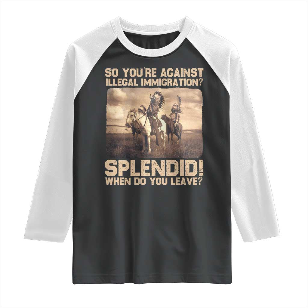 Vintage Native American Raglan Shirt Funny Indian Indigenous Peoples Day TS10 Black White Print Your Wear