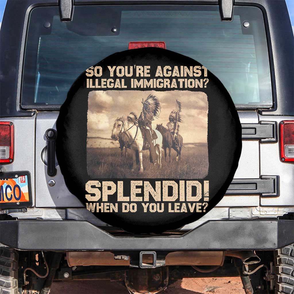 Vintage Native American Spare Tire Cover Funny Indian Indigenous Peoples Day TS10 No hole Black Print Your Wear