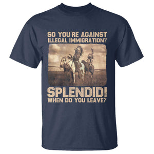 Vintage Native American T Shirt Funny Indian Indigenous Peoples Day TS10 Navy Print Your Wear