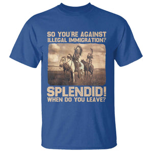 Vintage Native American T Shirt Funny Indian Indigenous Peoples Day TS10 Royal Blue Print Your Wear