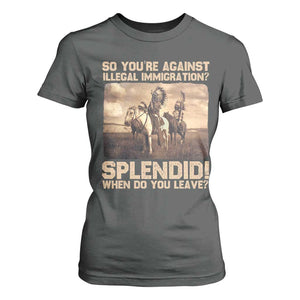 Vintage Native American T Shirt For Women Funny Indian Indigenous Peoples Day TS10 Dark Heather Print Your Wear