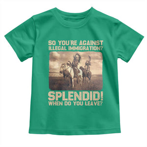 Vintage Native American Toddler T Shirt Funny Indian Indigenous Peoples Day TS10 Irish Green Print Your Wear