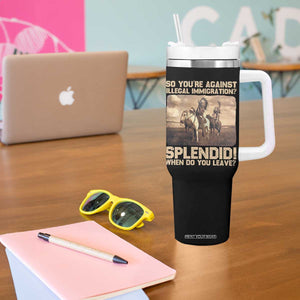 Vintage Native American Tumbler With Handle Funny Indian Indigenous Peoples Day TS10 Print Your Wear