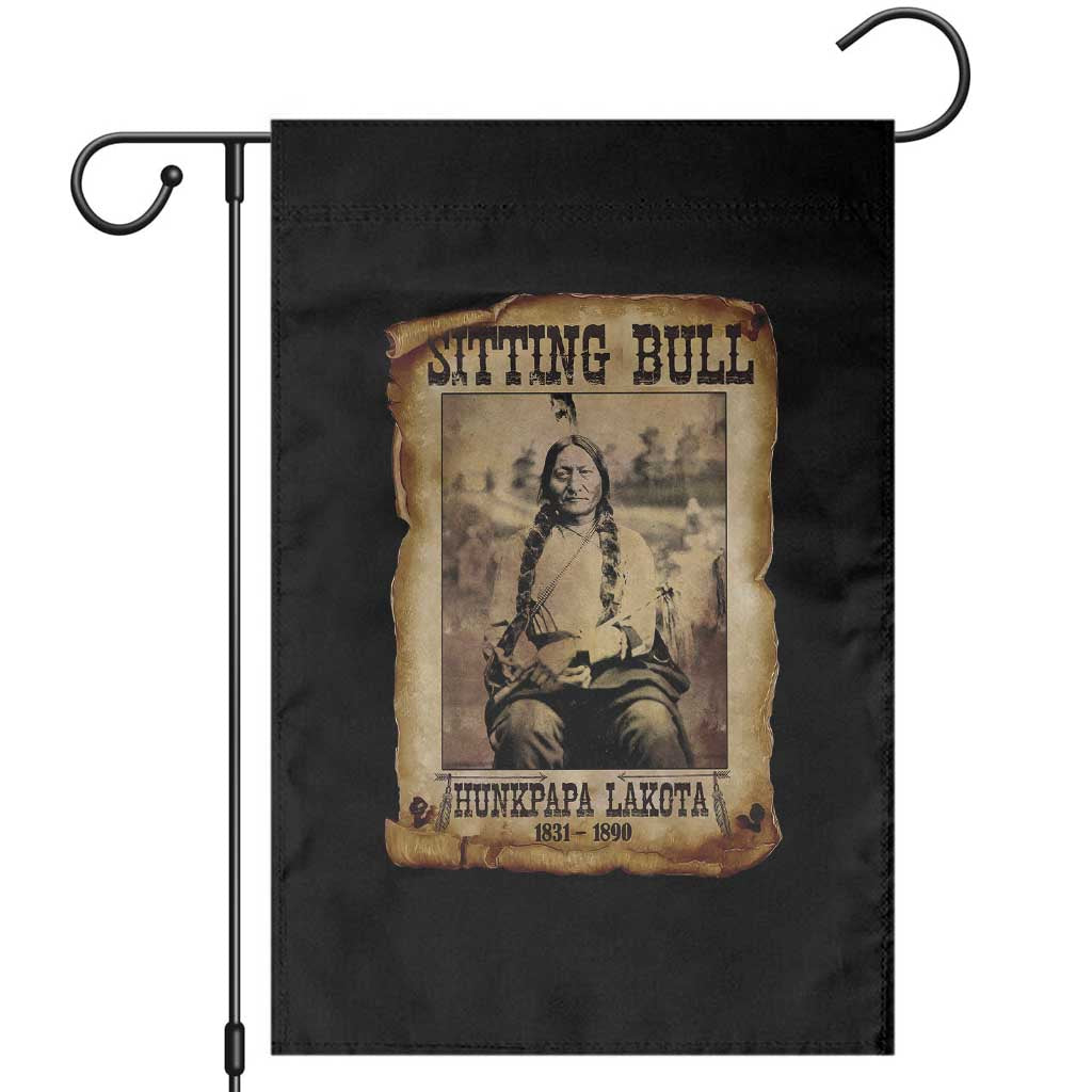 Sitting Bull Garden Flag Native American Indian Chief Hunkpapa Lakota Sioux TS10 Black Print Your Wear