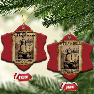 Sitting Bull Christmas Ornament Native American Indian Chief Hunkpapa Lakota Sioux TS10 Snow Flake Red Print Your Wear