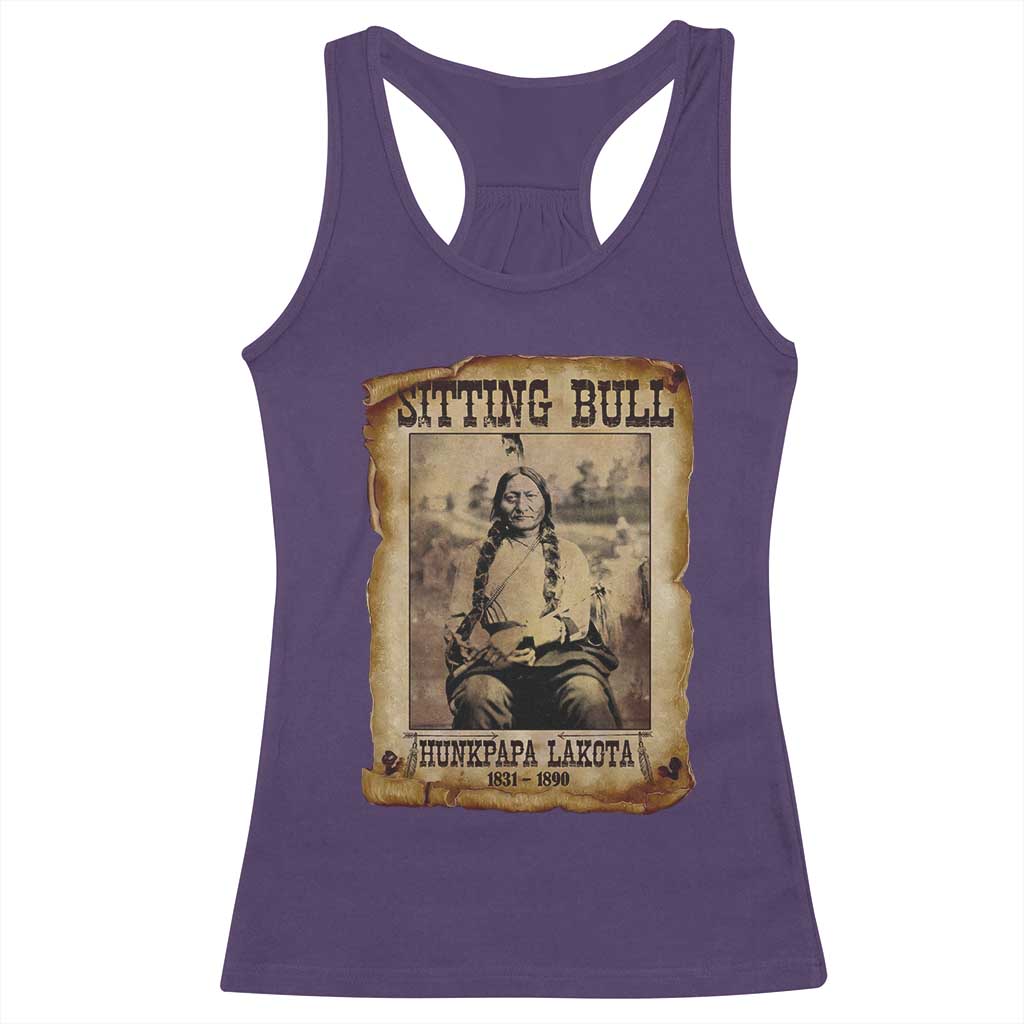 Sitting Bull Racerback Tank Top Native American Indian Chief Hunkpapa Lakota Sioux TS10 Purple Print Your Wear