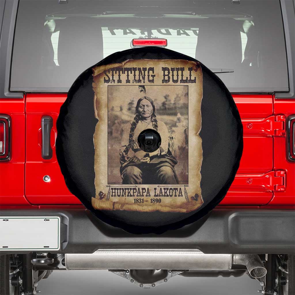 Sitting Bull Spare Tire Cover Native American Indian Chief Hunkpapa Lakota Sioux TS10 Black Print Your Wear