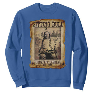 Sitting Bull Sweatshirt Native American Indian Chief Hunkpapa Lakota Sioux TS10 Royal Blue Print Your Wear