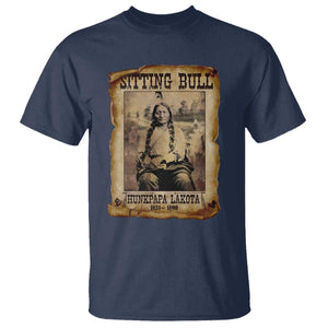 Sitting Bull T Shirt Native American Indian Chief Hunkpapa Lakota Sioux TS10 Navy Print Your Wear