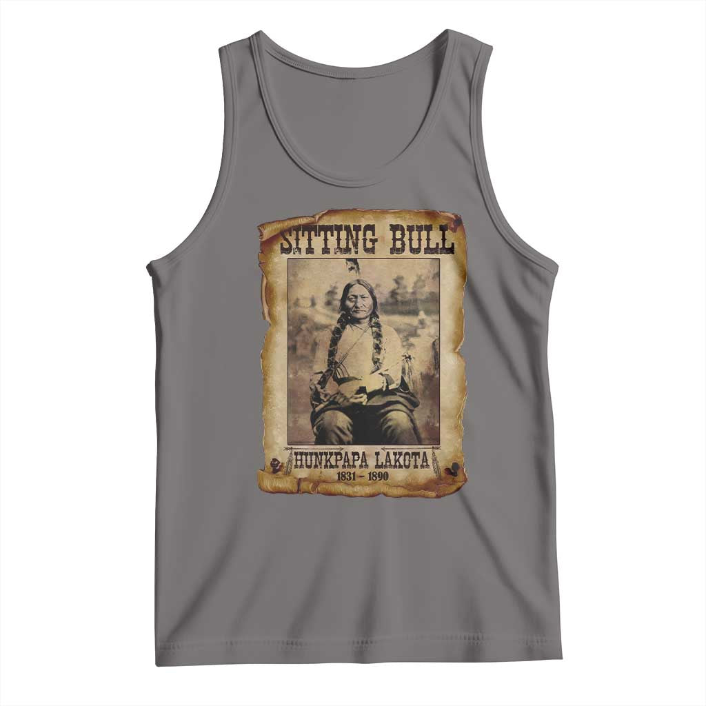 Sitting Bull Tank Top Native American Indian Chief Hunkpapa Lakota Sioux TS10 Deep Heather Print Your Wear