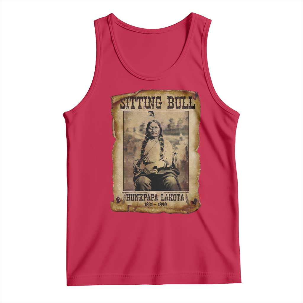 Sitting Bull Tank Top Native American Indian Chief Hunkpapa Lakota Sioux TS10 Red Print Your Wear