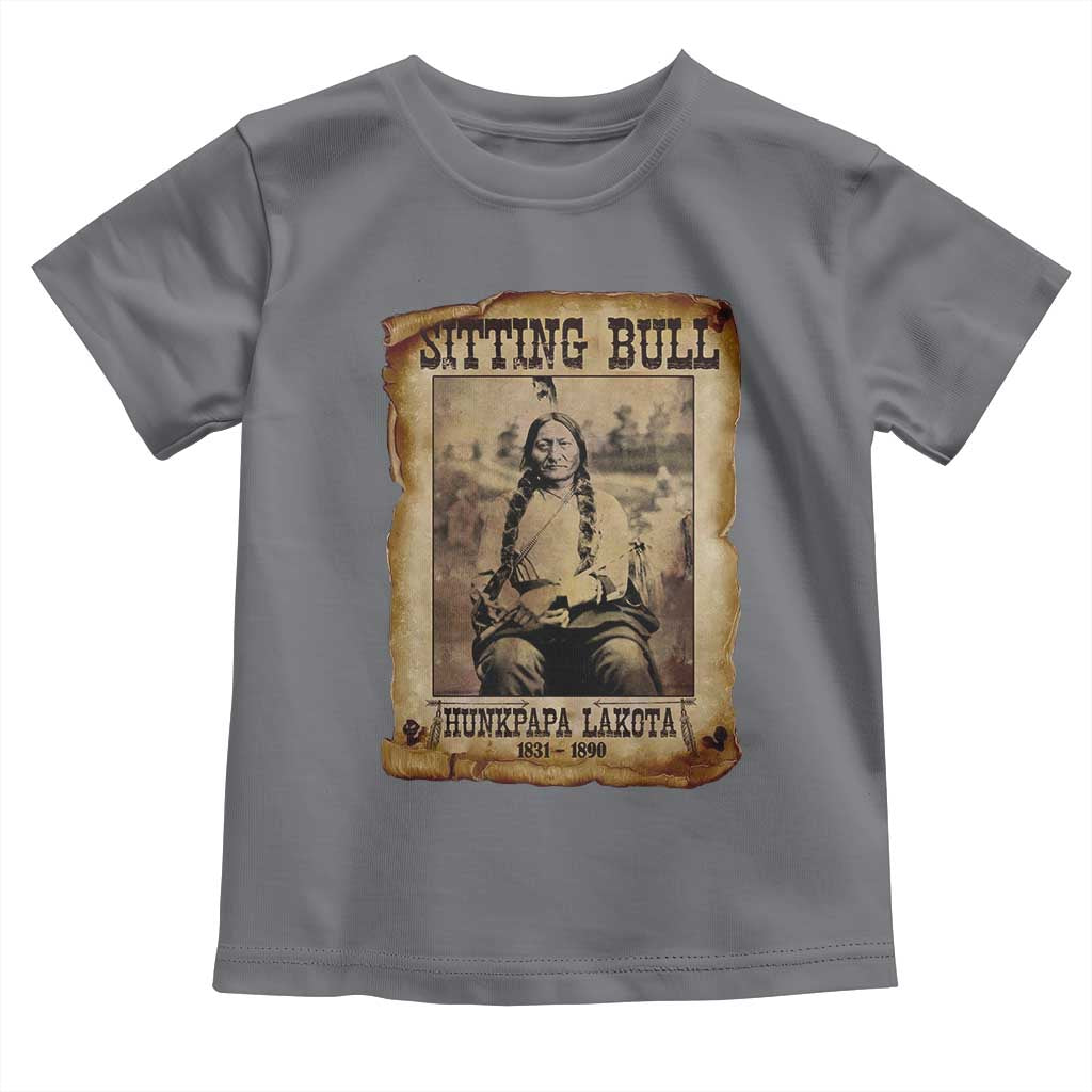 Sitting Bull Toddler T Shirt Native American Indian Chief Hunkpapa Lakota Sioux TS10 Charcoal Print Your Wear