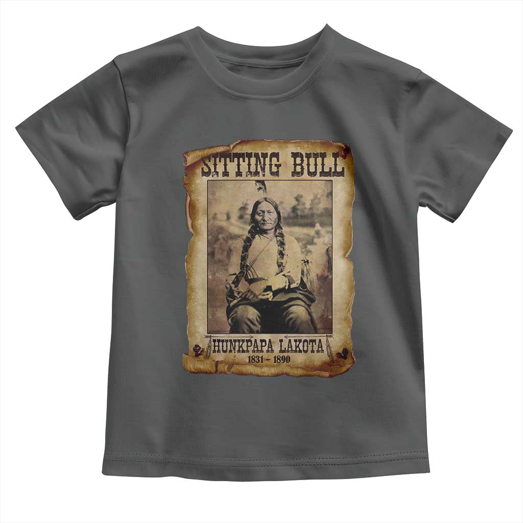 Sitting Bull Toddler T Shirt Native American Indian Chief Hunkpapa Lakota Sioux TS10 Dark Heather Print Your Wear