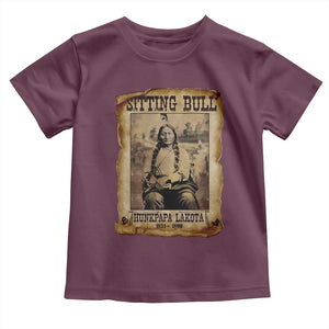 Sitting Bull Toddler T Shirt Native American Indian Chief Hunkpapa Lakota Sioux TS10 Maroon Print Your Wear