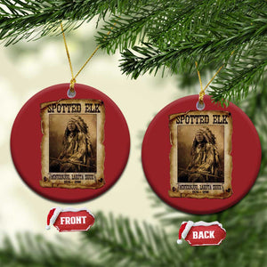 Spotted Elk Christmas Ornament Lakota Sioux Miniconjou Chief Native American History TS10 Circle Red Print Your Wear