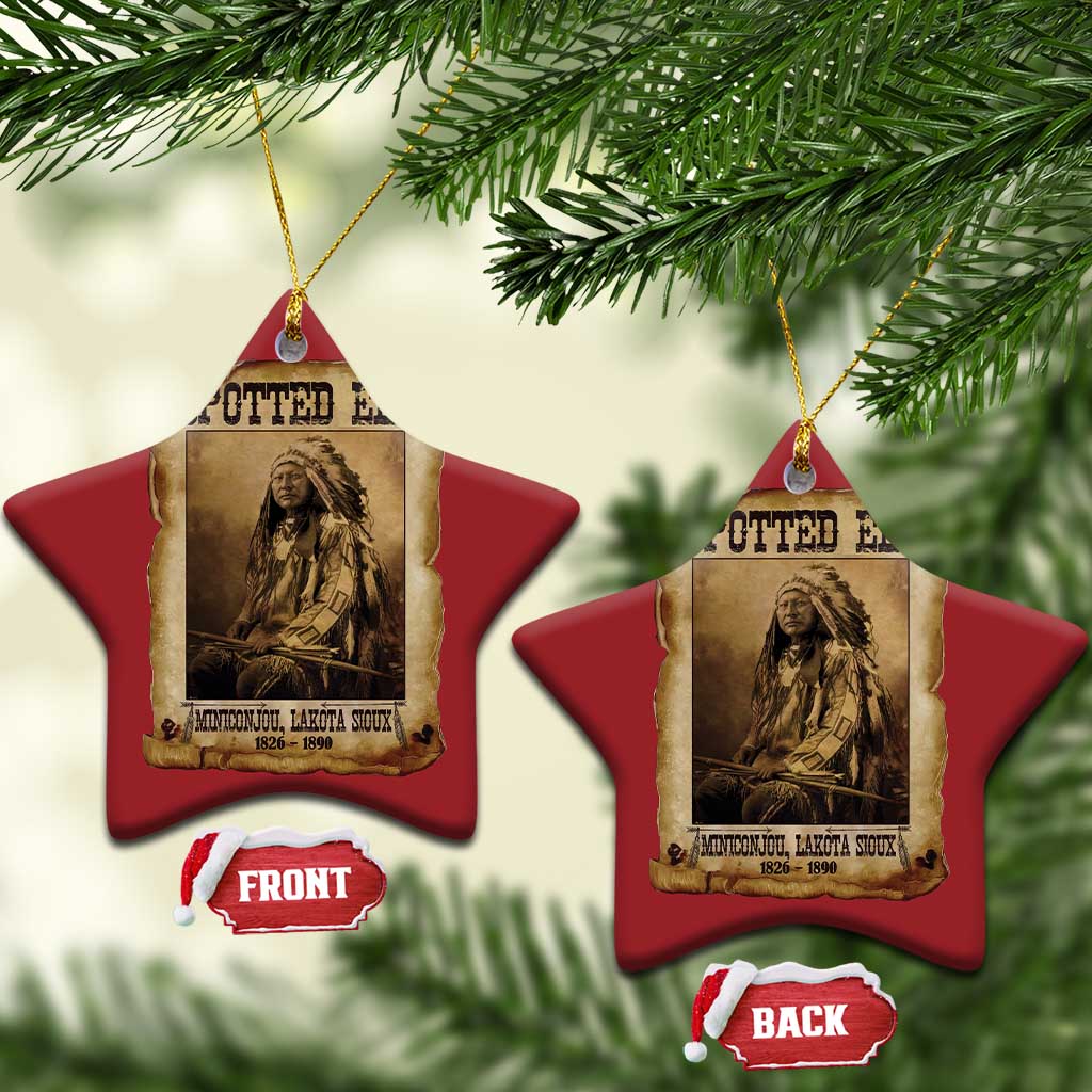Spotted Elk Christmas Ornament Lakota Sioux Miniconjou Chief Native American History TS10 Star Red Print Your Wear