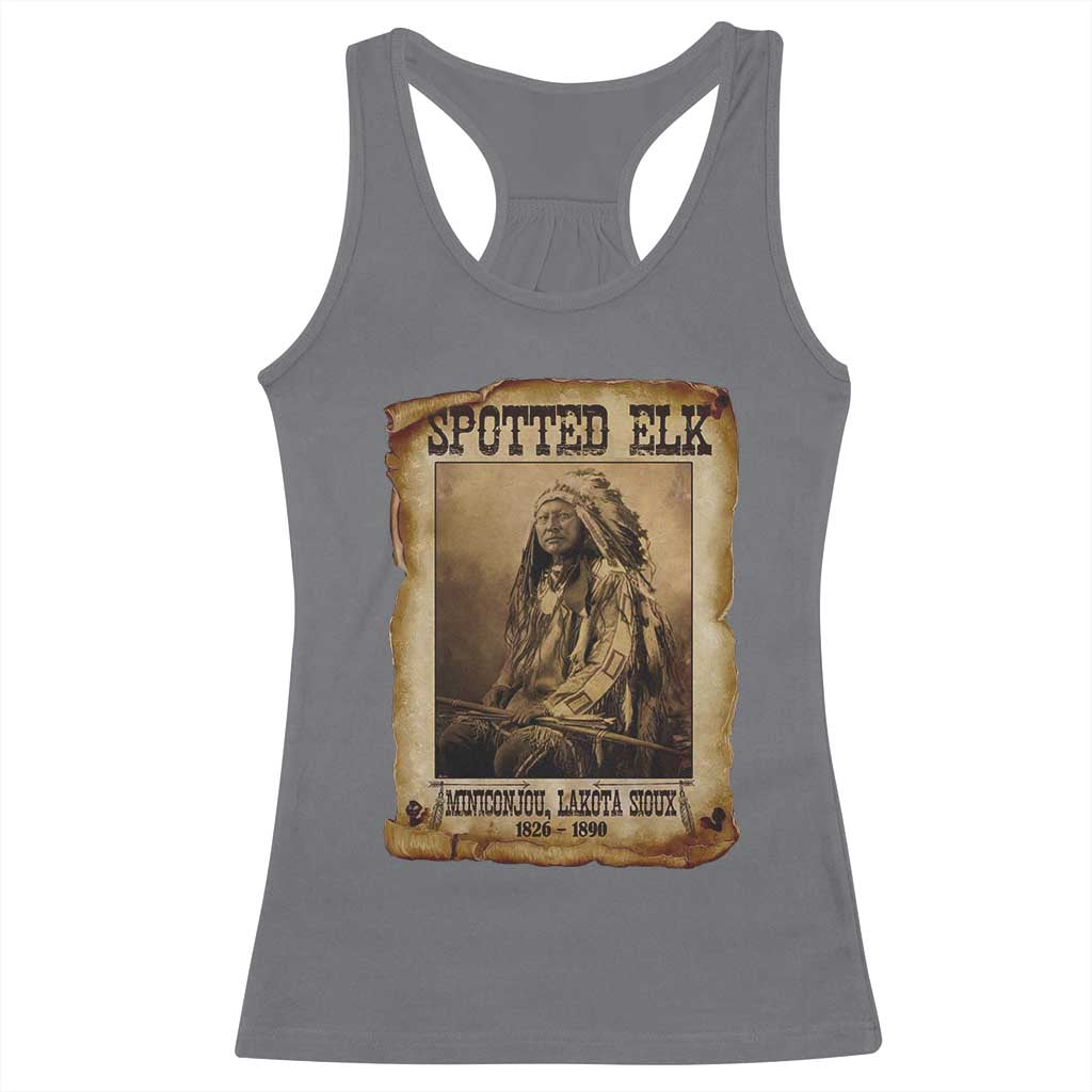 Spotted Elk Racerback Tank Top Lakota Sioux Miniconjou Chief Native American History TS10 Charcoal Print Your Wear