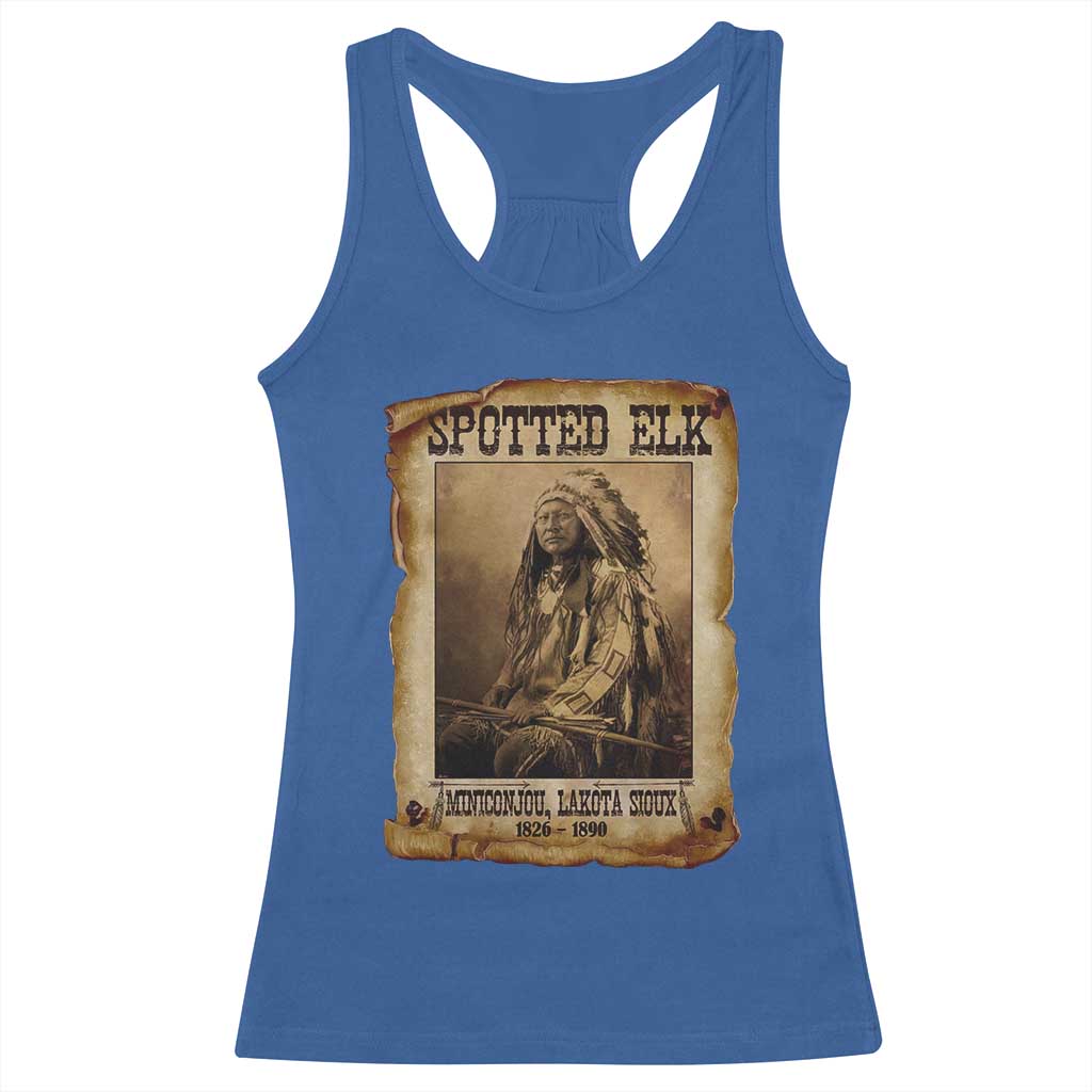 Spotted Elk Racerback Tank Top Lakota Sioux Miniconjou Chief Native American History TS10 Royal Blue Print Your Wear