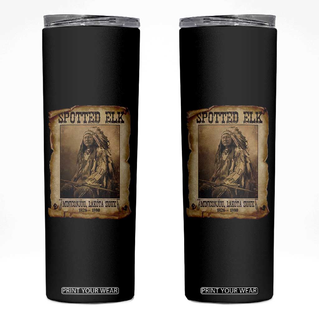 Spotted Elk Skinny Tumbler Lakota Sioux Miniconjou Chief Native American History TS10 Black Print Your Wear