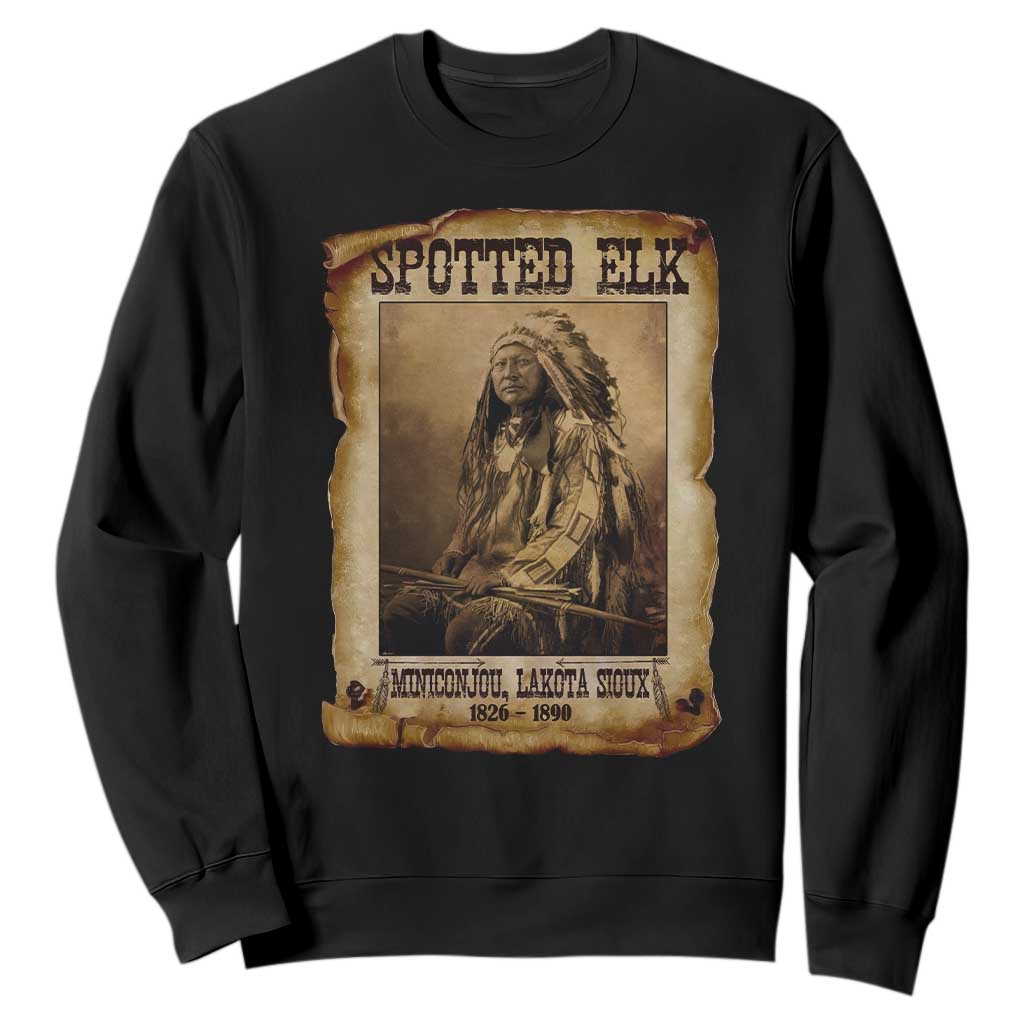 Spotted Elk Sweatshirt Lakota Sioux Miniconjou Chief Native American History TS10 Black Print Your Wear