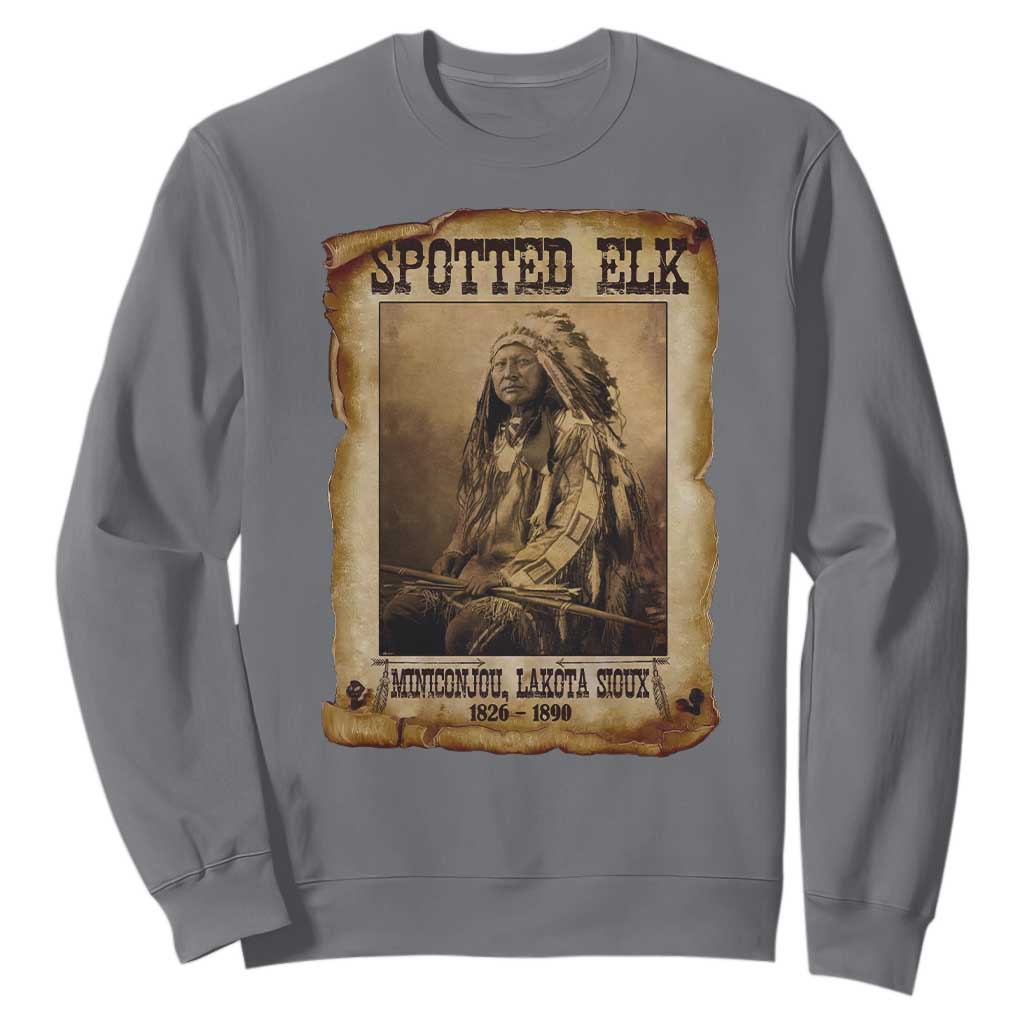 Spotted Elk Sweatshirt Lakota Sioux Miniconjou Chief Native American History TS10 Charcoal Print Your Wear