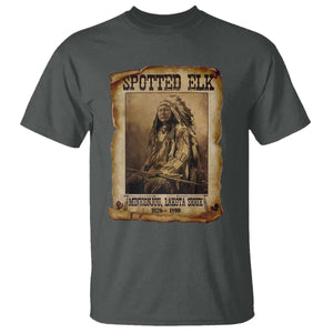 Spotted Elk T Shirt Lakota Sioux Miniconjou Chief Native American History TS10 Dark Heather Print Your Wear