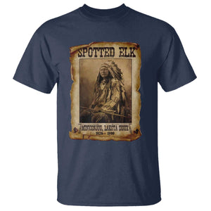 Spotted Elk T Shirt Lakota Sioux Miniconjou Chief Native American History TS10 Navy Print Your Wear