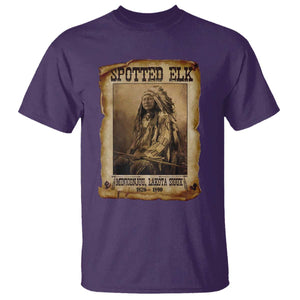 Spotted Elk T Shirt Lakota Sioux Miniconjou Chief Native American History TS10 Purple Print Your Wear